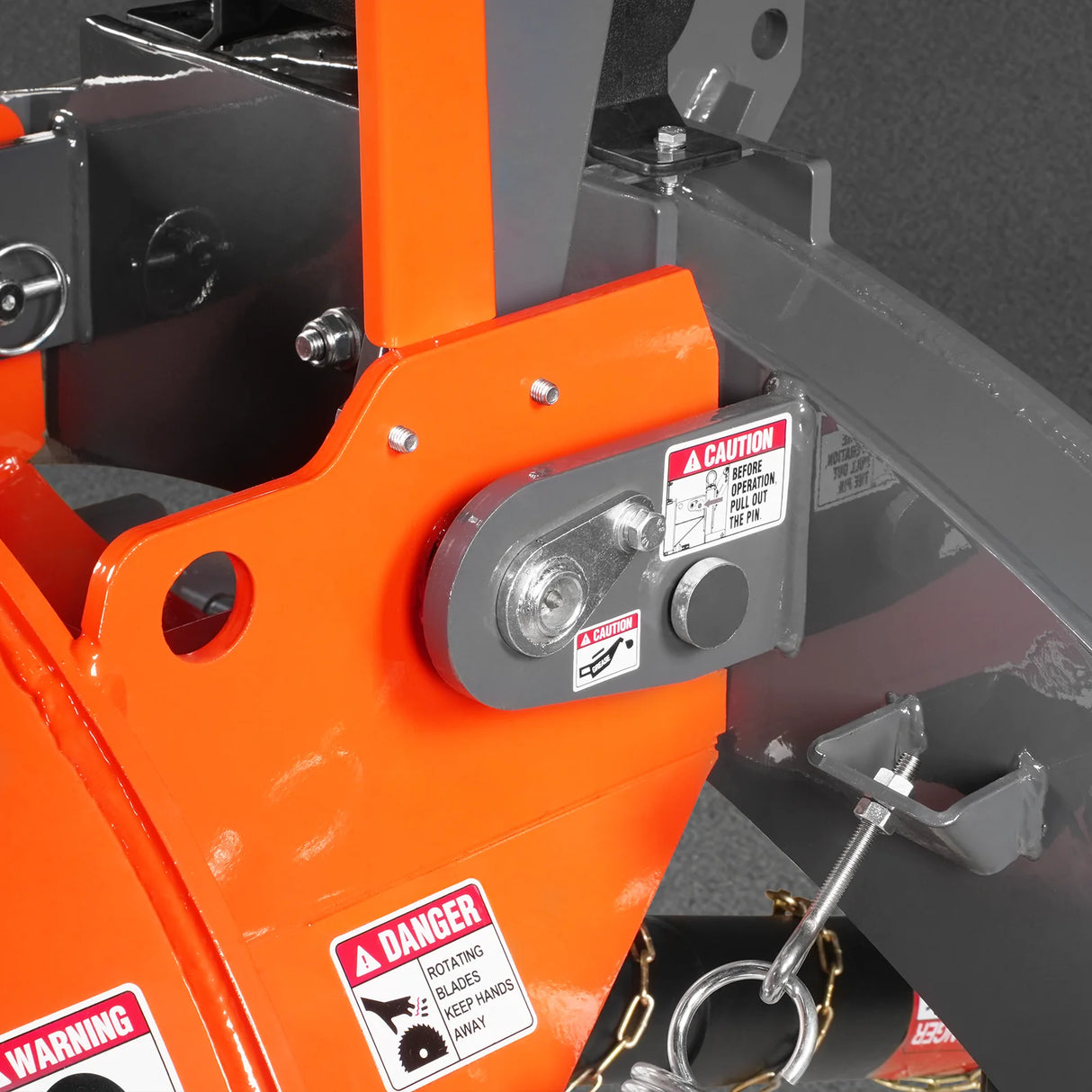 MechMaxx 3-Point PTO Stump Grinder with 34 Carbide Teeth (PTO Shaft Included with Slip Clutch), for 15-45HP Tractor, SG24PRO – Orange