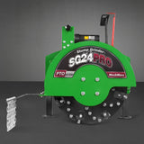 MechMaxx 3-Point PTO Stump Grinder with 34 Carbide Teeth (PTO Shaft Included with Slip Clutch), for 15-45HP Tractor, SG24PRO – Green
