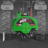 MechMaxx 3-Point PTO Stump Grinder with 34 Carbide Teeth (PTO Shaft Included with Slip Clutch), for 15-45HP Tractor, SG24PRO – Green