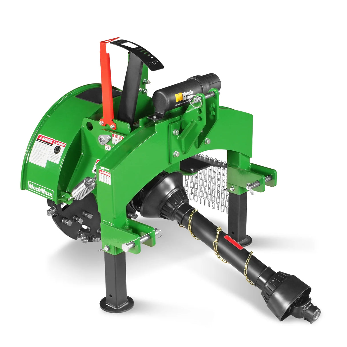 MechMaxx 3-Point PTO Stump Grinder with 34 Carbide Teeth (PTO Shaft Included with Slip Clutch), for 15-45HP Tractor, SG24PRO – Green