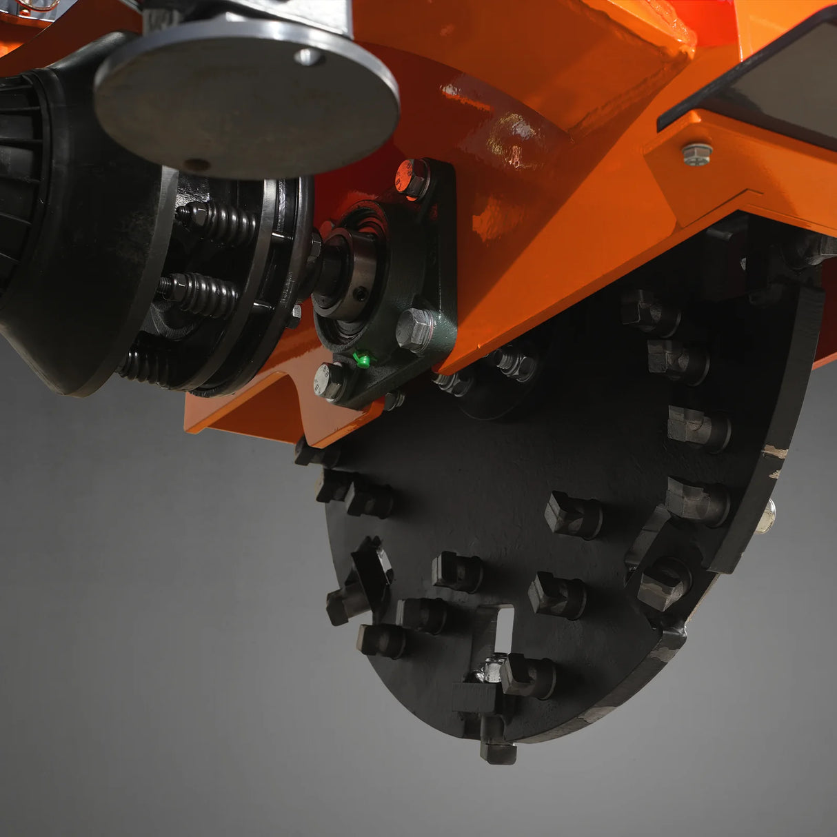 MechMaxx 3-Point PTO Stump Grinder with 34 Carbide Teeth (PTO Shaft Included with Slip Clutch), for 15-45HP Tractor, SG24 – Orange