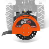 MechMaxx 3-Point PTO Stump Grinder with 44 Carbide Teeth (PTO Shaft Included with Slip Clutch), for 35-80HP Tractor, SG28 – Orange