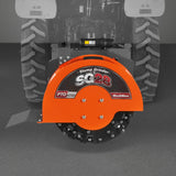 MechMaxx 3-Point PTO Stump Grinder with 44 Carbide Teeth (PTO Shaft Included with Slip Clutch), for 35-80HP Tractor, SG28 – Orange