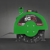 MechMaxx 3-Point PTO Stump Grinder with 44 Carbide Teeth (PTO Shaft Included with Slip Clutch), for 35-80HP Tractor, SG28 – Green