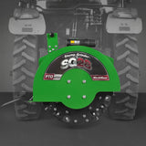 MechMaxx 3-Point PTO Stump Grinder with 44 Carbide Teeth (PTO Shaft Included with Slip Clutch), for 35-80HP Tractor, SG28 – Green