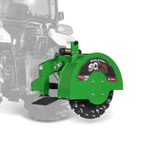 MechMaxx 3-Point PTO Stump Grinder with 44 Carbide Teeth (PTO Shaft Included with Slip Clutch), for 35-80HP Tractor, SG28 – Green