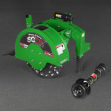 MechMaxx 3-Point PTO Stump Grinder with 44 Carbide Teeth (PTO Shaft Included with Slip Clutch), for 35-80HP Tractor, SG28 – Green