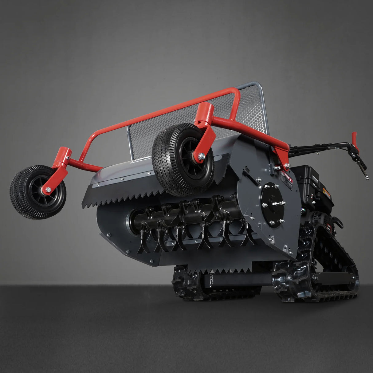 MechMaxx 27" Walk Behind Flail Mower,  10HP 302cc,  Self-Propelled,  Tracked,  Electric Start,  SFM27T