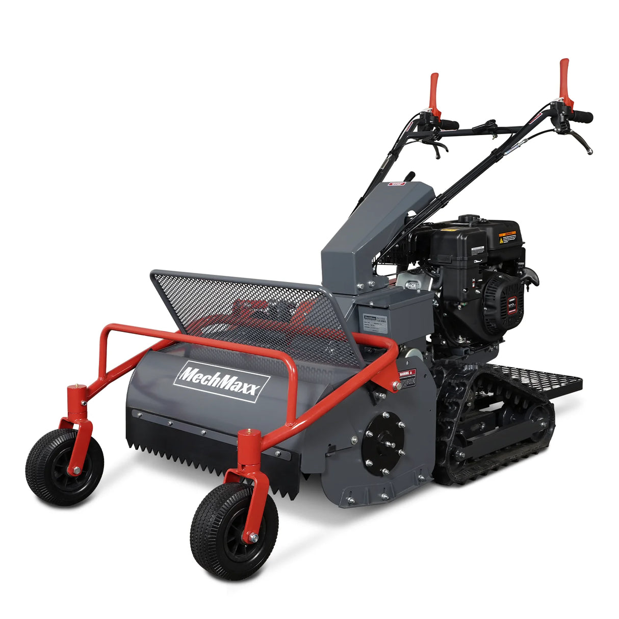 MechMaxx 27" Walk Behind Flail Mower,  10HP 302cc,  Self-Propelled,  Tracked,  Electric Start,  SFM27T