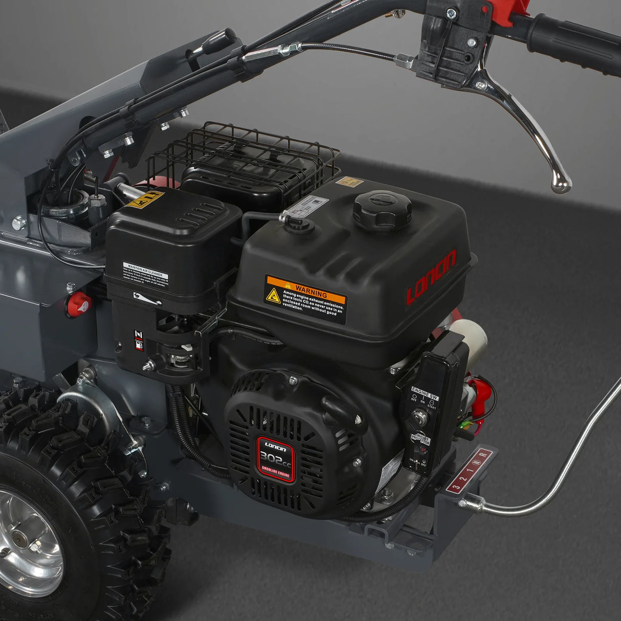 MechMaxx 27" Walk Behind Flail Mower,  10HP 302cc,  Self-Propelled,  Wheeled,  Electric Start,  SFM27W