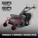 MechMaxx 27" Walk Behind Flail Mower,  10HP 302cc,  Self-Propelled,  Wheeled,  Electric Start,  SFM27W