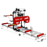 MechMaxx 22" Portable Sawmill, KOHLER 9.5hp 277cc Gasoline Engine, 18" Board Width, 13' Track Length, SM-22
