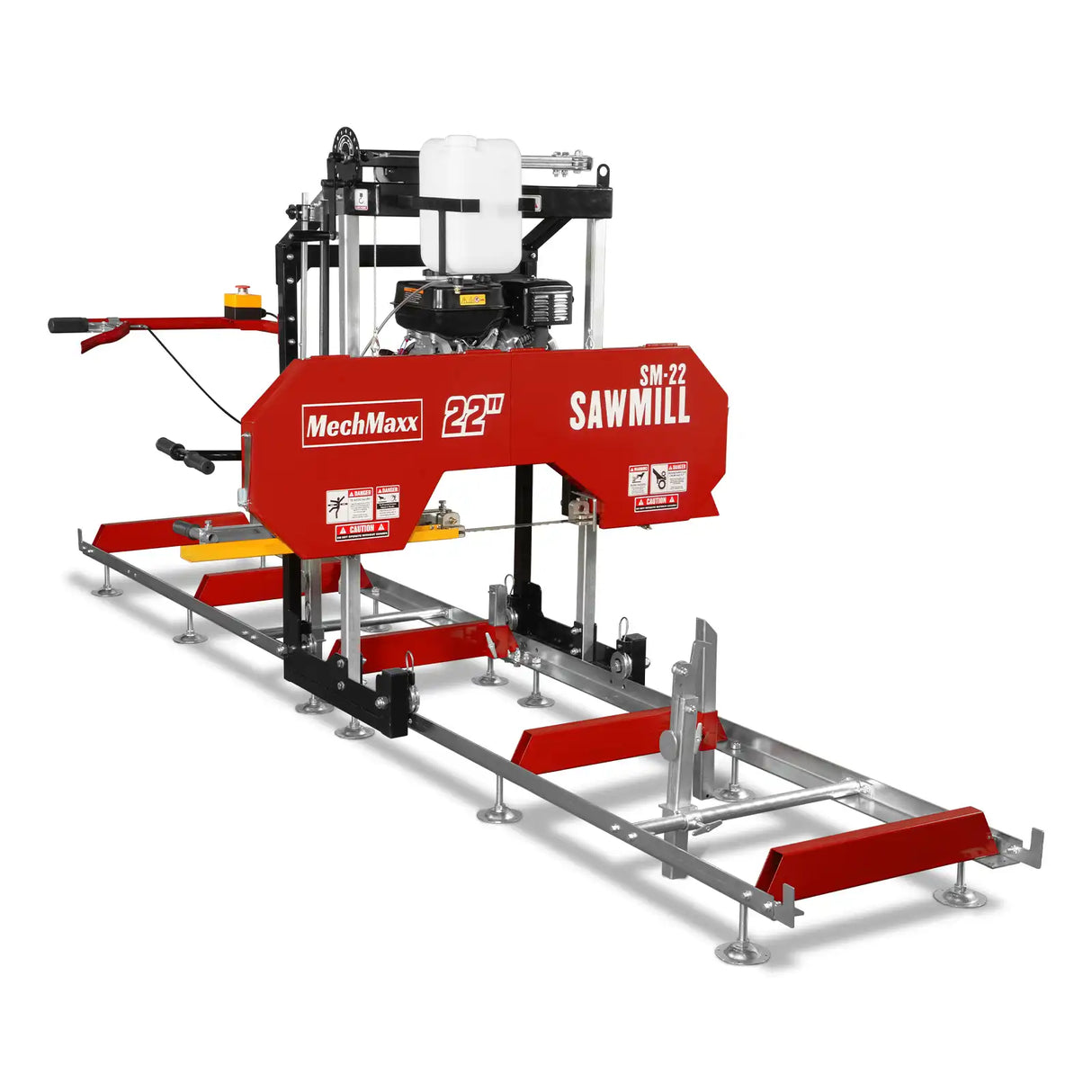 MechMaxx 22" Portable Sawmill, 224cc 7HP DUCAR Gasoline Engine, 18" Board Width, 13' Track Length, SM-22