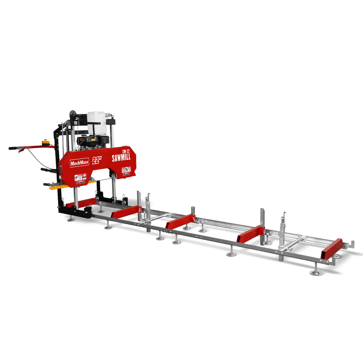 MechMaxx 22" Portable Sawmill, 224cc 7HP DUCAR Gasoline Engine, 18" Board Width, 13' Track Length, SM-22