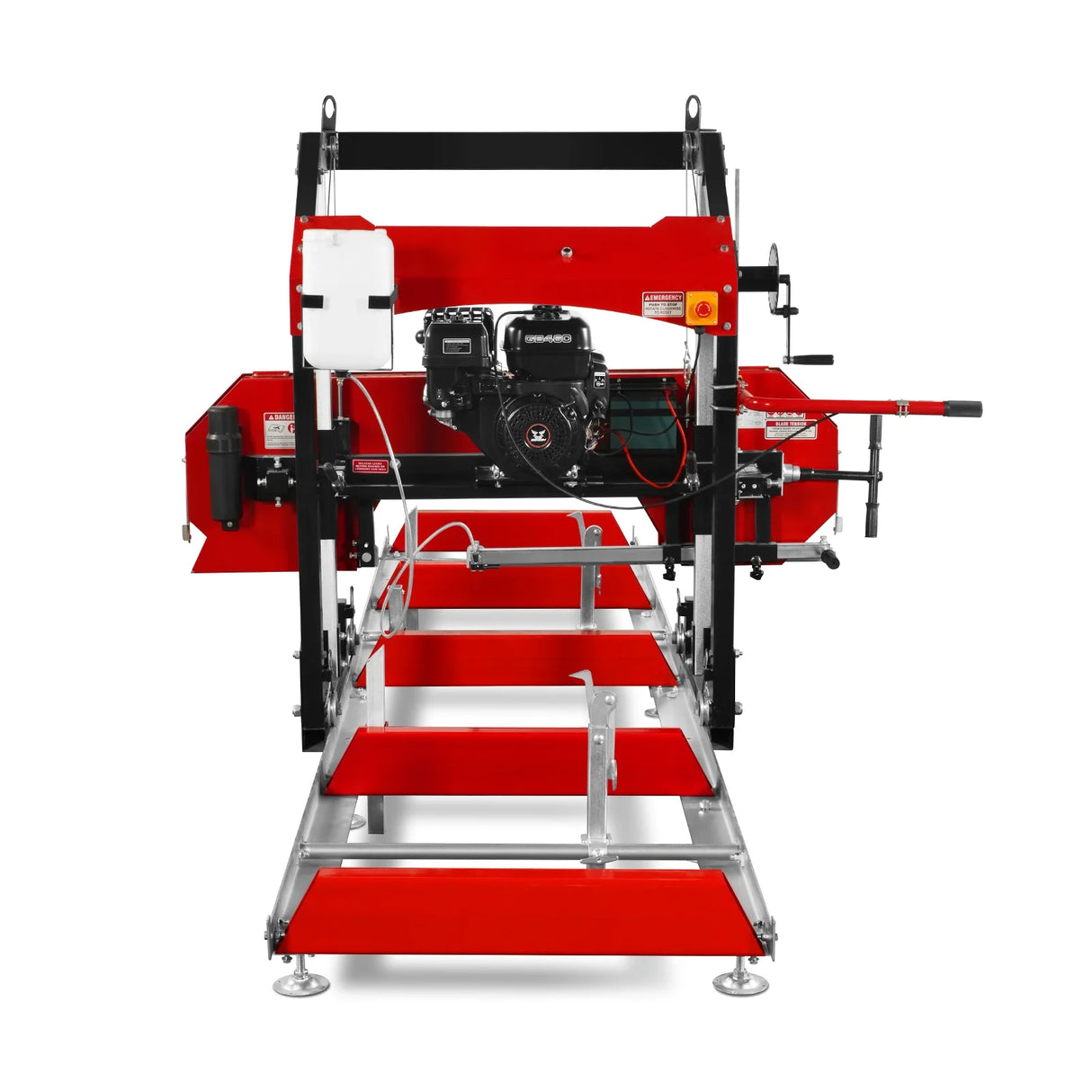 MechMaxx 32" Portable Sawmill, 459cc 15HP E-Start Gasoline Engine, 26.5" Board Width, 13' Track Length, SM-32