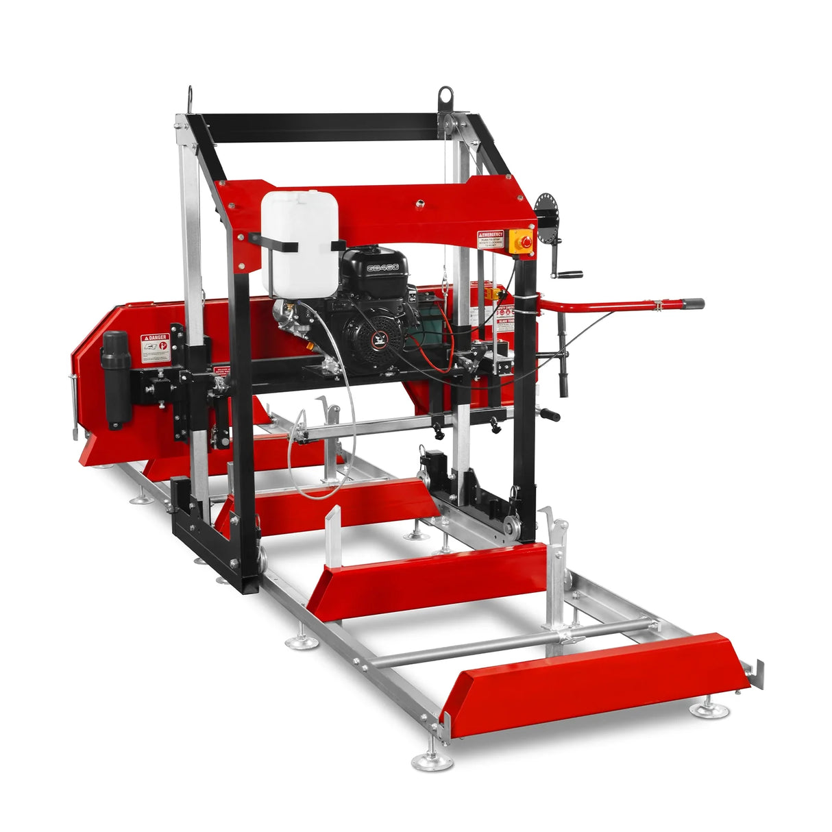 MechMaxx 32" Portable Sawmill, 459cc 15HP E-Start Gasoline Engine, 26.5" Board Width, 13' Track Length, SM-32