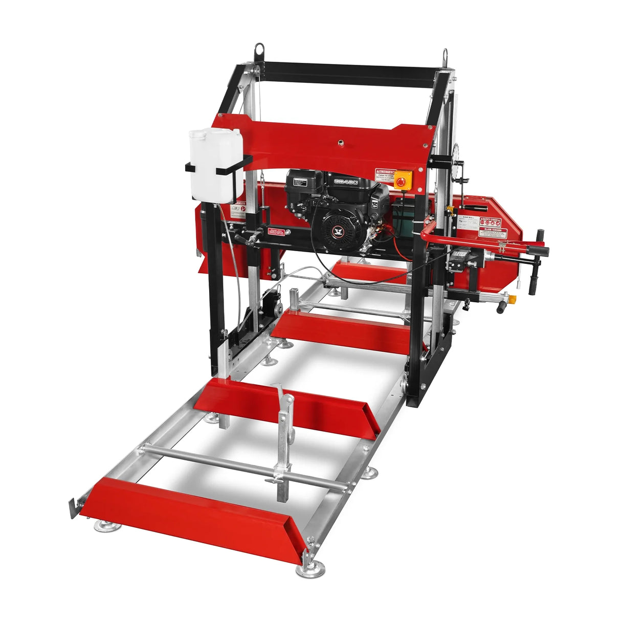 MechMaxx 32" Portable Sawmill, 459cc 15HP E-Start Gasoline Engine, 26.5" Board Width, 13' Track Length, SM-32