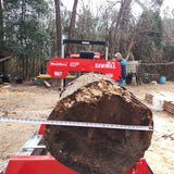 MechMaxx 36" MAX Portable Sawmill, 25HP 750cc ZONSEN V-Twin Engine, 36" Board Width, 20' Track Length, (10 x Blades Included), SM-36MAX