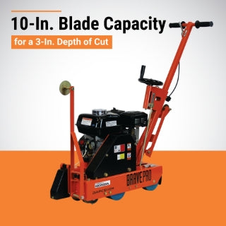 Brave Green Concrete Saw | 10 In. | Honda GX200