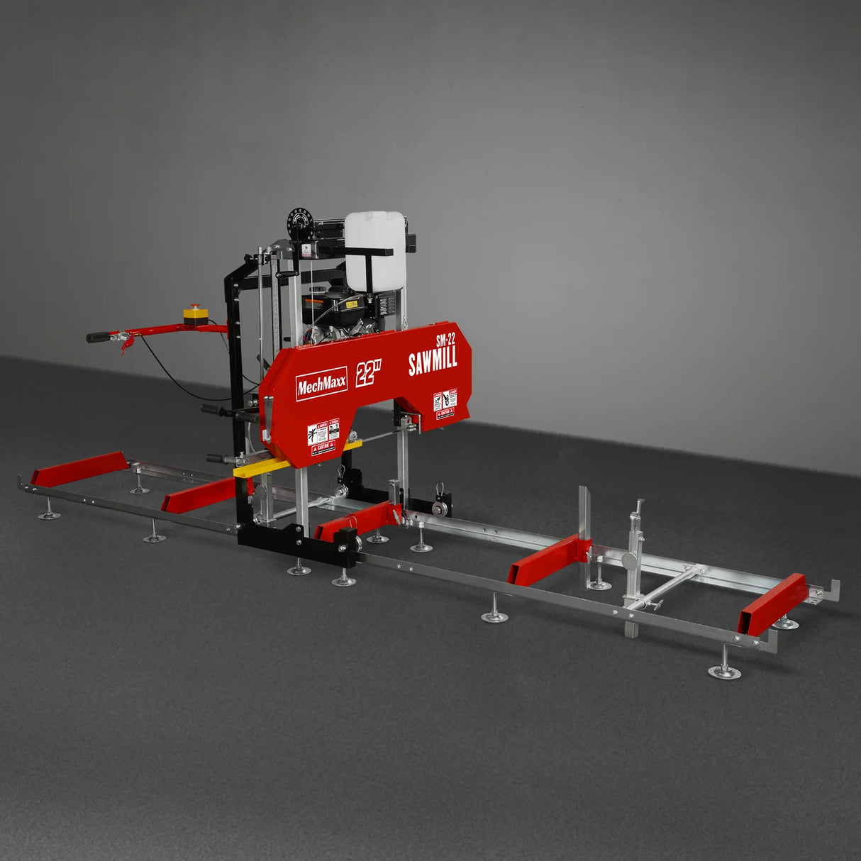 MechMaxx 22" Portable Sawmill, 274cc 8.1HP Gasoline Engine, 18" Board Width, 13' Track Length, SM-22