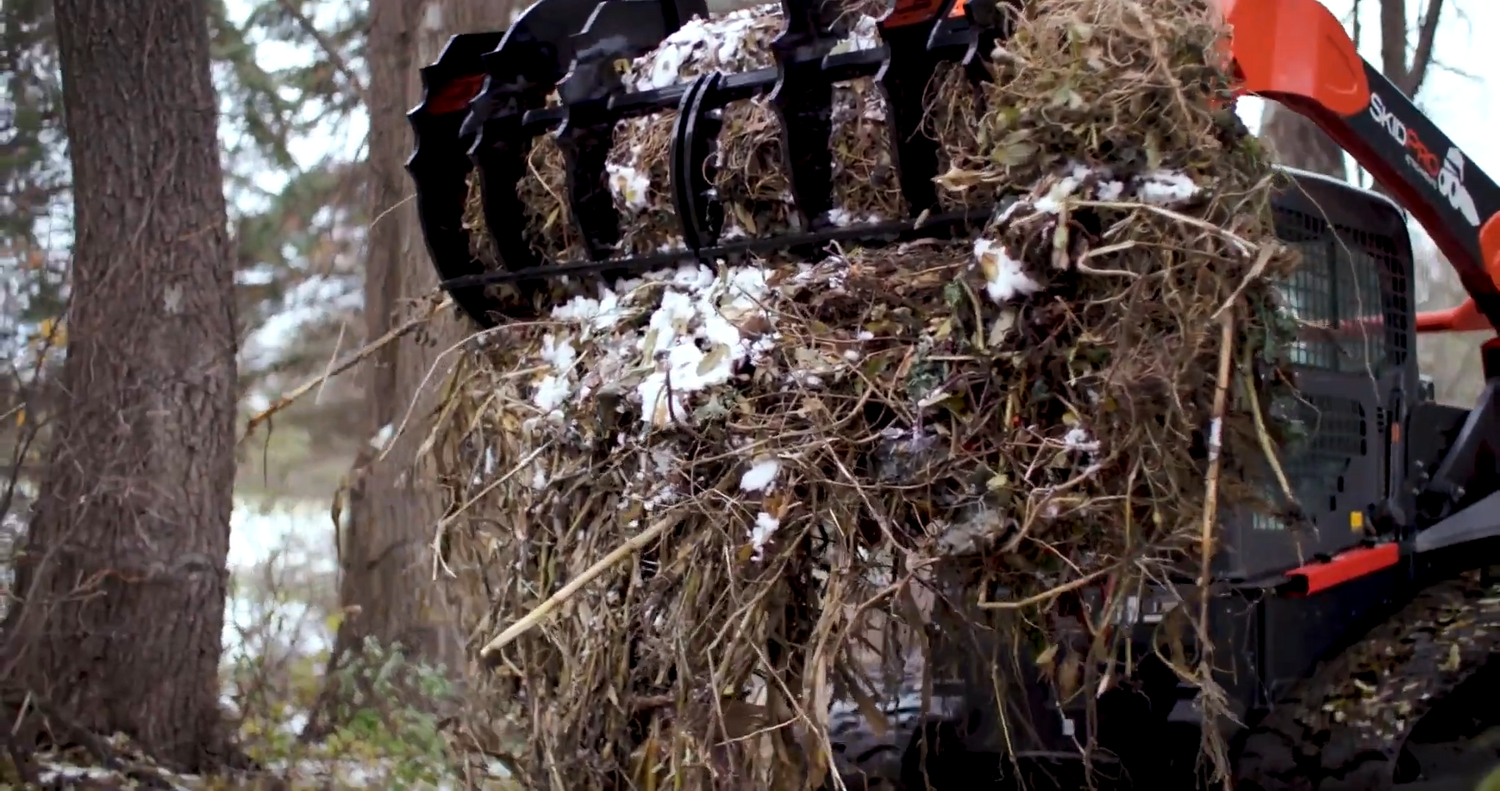 Ignite Attachments 78 in Skid Steer Rake Grapple