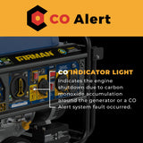 Tri Fuel Portable Generator 7850/6300W Electric Start Gas CO Alert