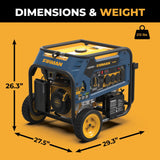 Refurbished Tri Fuel Portable Generator 7500W Electric Start 120/240V