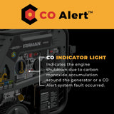 Refurbished Tri Fuel Portable Generator 9400W Electric Start 120/240V with CO Alert