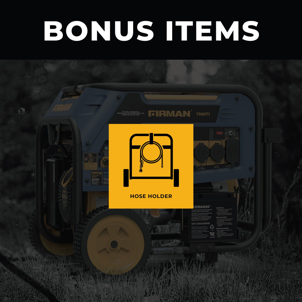 Tri Fuel Portable Generator 8000W Electric Start 120/240V