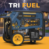 Tri Fuel 8000W Portable Generator Electric Start 120/240V with CO ALERT