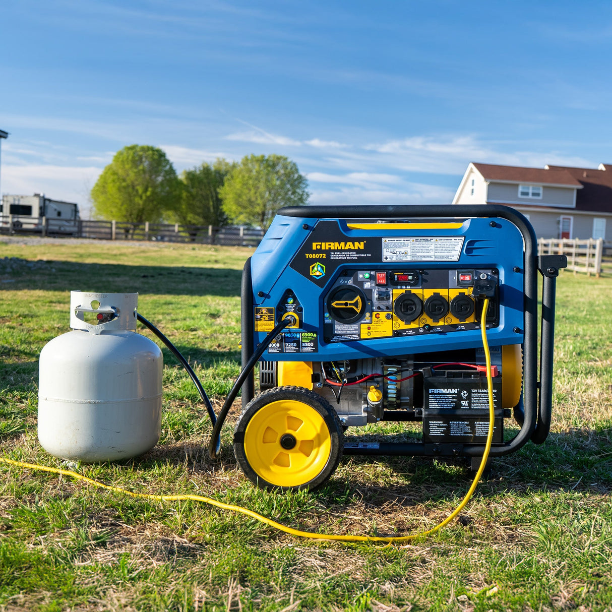 Tri Fuel 8000W Portable Generator Electric Start 120/240V with CO ALERT