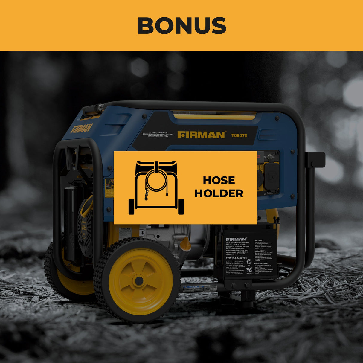 Tri Fuel 8000W Portable Generator Electric Start 120/240V with CO ALERT