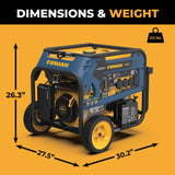 Tri Fuel 8000W Portable Generator Electric Start 120/240V with CO ALERT