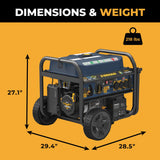 Tri Fuel Portable Generator 11600/9300W Electric Start 120V/240V with Power Cord