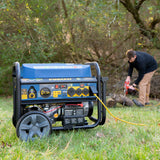 Tri Fuel Portable Generator 11600/9300W Electric Start 120V/240V with Power Cord
