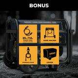 Tri Fuel Portable Generator 11600/9300W Electric Start 120V/240V with Power Cord
