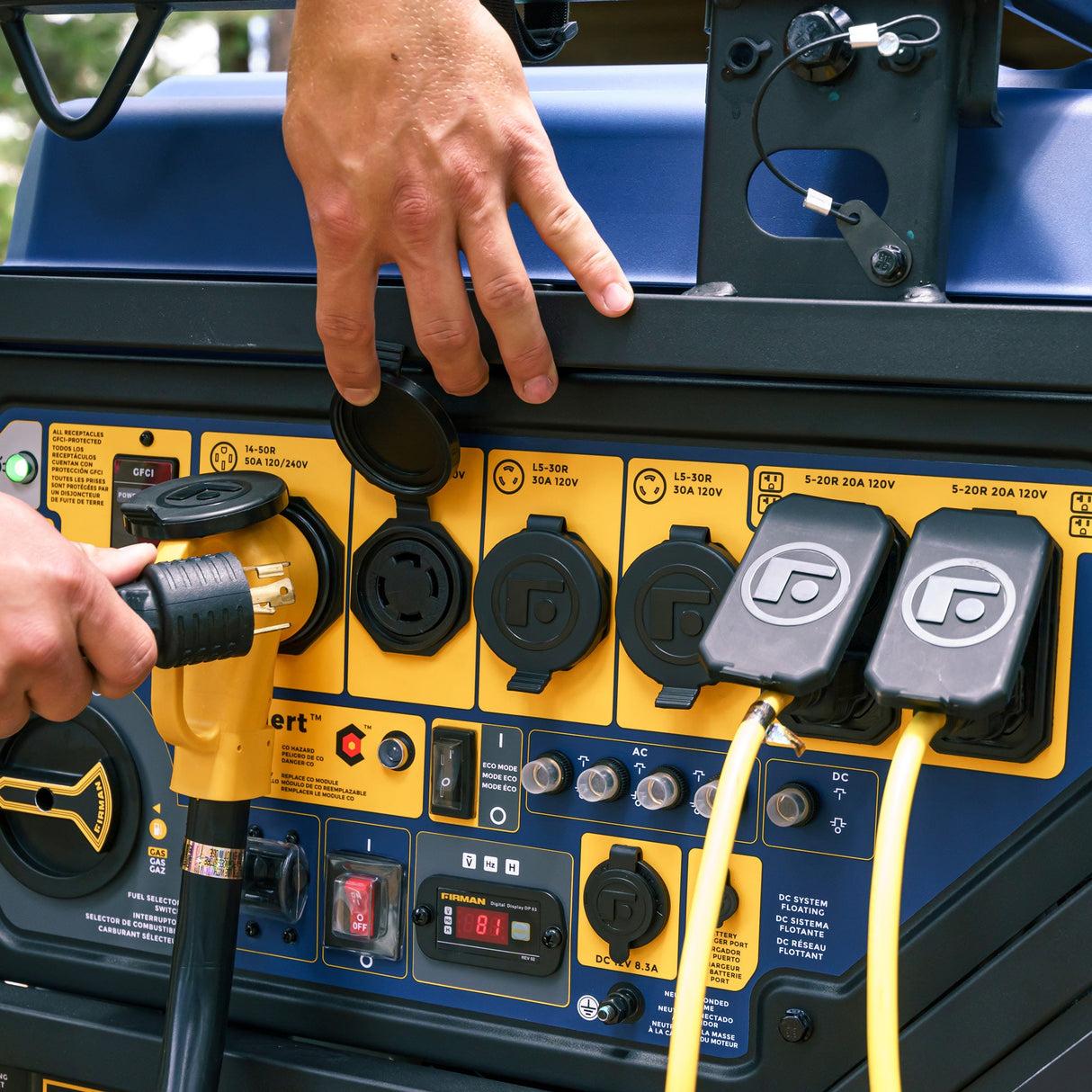 TRI FUEL PORTABLE GENERATOR 15000W ELECTRIC START 120/240V WITH CO ALERT