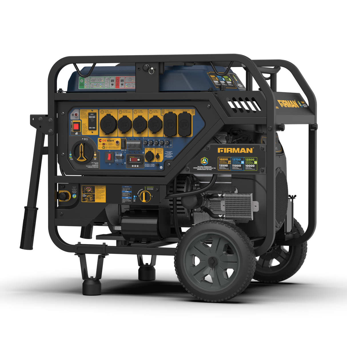 TRI FUEL PORTABLE GENERATOR 16800W ELECTRIC START 120/240V WITH CO ALERT