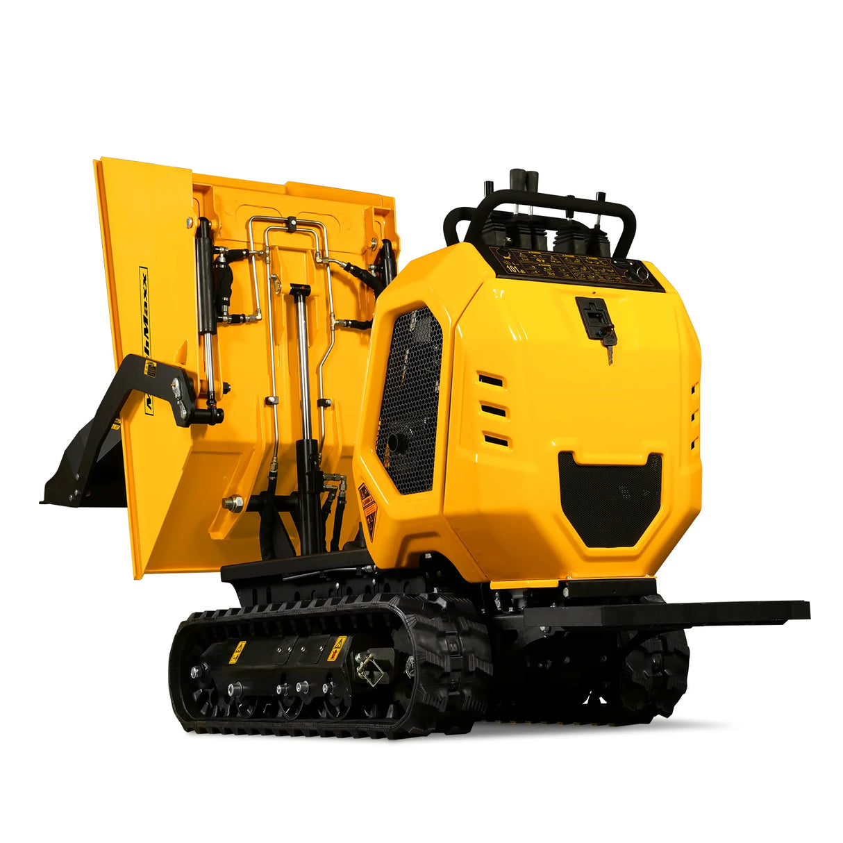 MechMaxx 1800lb 420cc  E-start Gas Engine Stand-ON Hydraulic Track Dumper with Self-Loading ,  T80