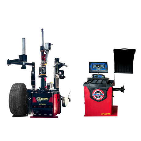 Katool KT-T880 tire changer and KT-B750 wheel balancer combo package