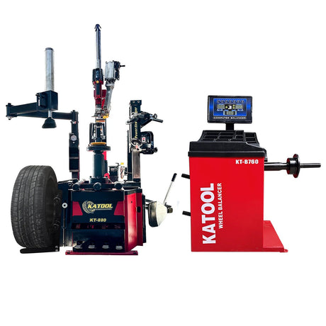 Katool KT-T880 tire changer and KT-B760 wheel balancer combo package