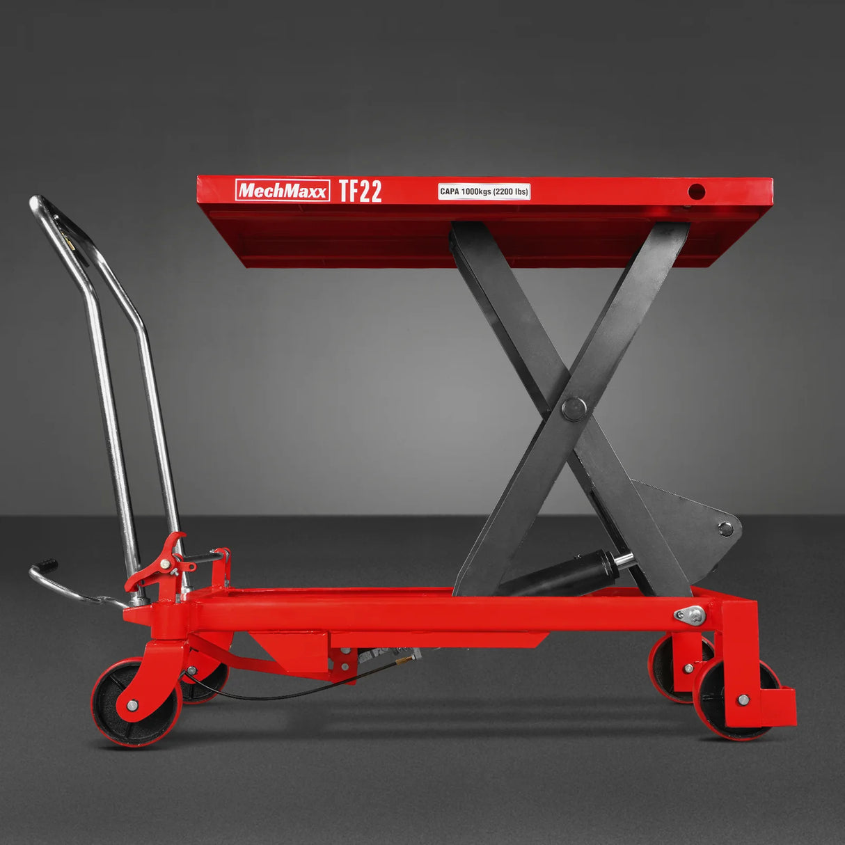 Mobile Scissor Lift Table Cart 2200lbs Capacity, Platform Size, 39.4” x 20.2”, Height 39.4” , TF22