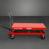 Mobile Double Scissor Lift Table Cart 2200lbs Capacity,  Platform Size,  47.2" x 24",  Height 66.9" ,  TFD22