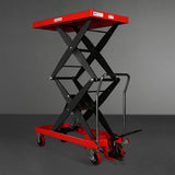 Mobile Double Scissor Lift Table Cart 2200lbs Capacity,  Platform Size,  47.2" x 24",  Height 66.9" ,  TFD22