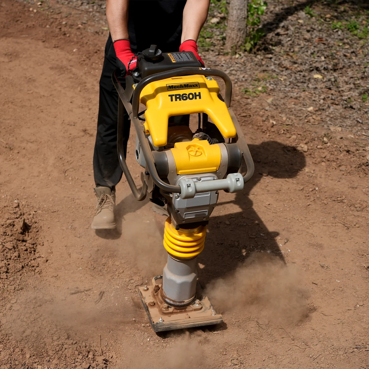 Honda GX100 Tamping Rammer with Wheel Kit, 2250 lb Impact Force Jumping Jack Tamper Compactor for Soil, Gravel, Backfill and Foundation, TR60H