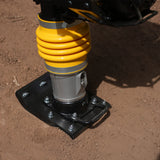 6.5 HP Tamping Rammer with Wheel Kit, 2700 lb Impact Force Jumping Jack Tamper Compactor for Soil, Gravel, Backfill and Foundation, TR90L