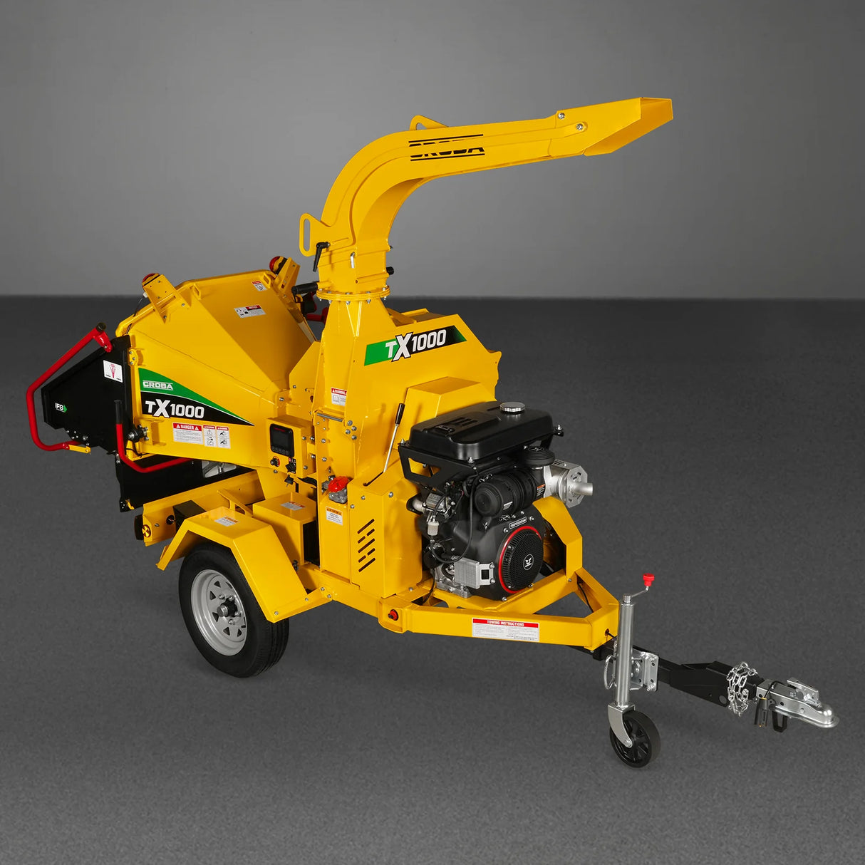 MechMaxx 35hp 1000cc ZONSEN E-Start 8 inch Gas Powered Commerical Wood Chipper with Intelligent Hydraulic Feeding System ,  CROBA TX1000