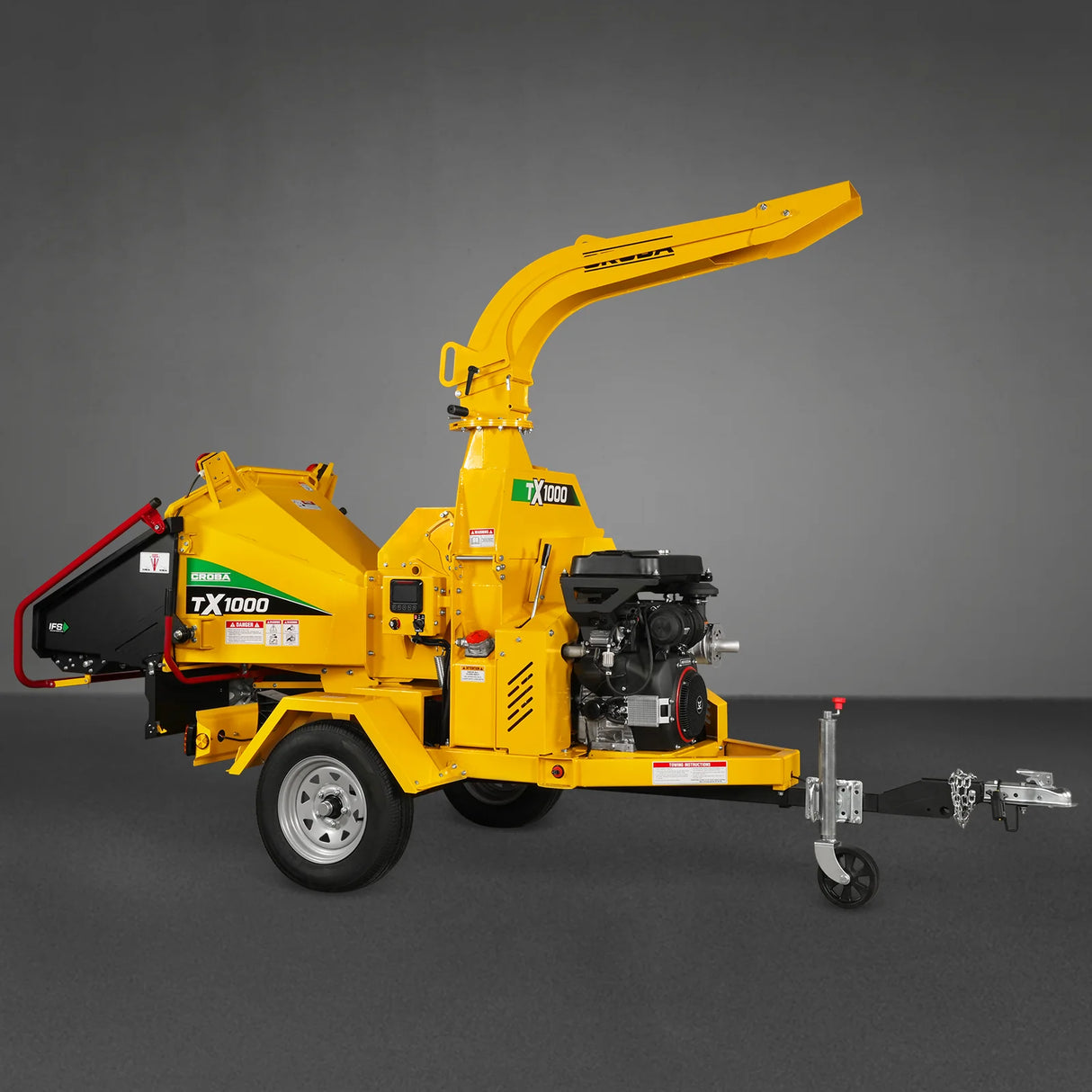 MechMaxx 35hp 1000cc ZONSEN E-Start 8 inch Gas Powered Commerical Wood Chipper with Intelligent Hydraulic Feeding System ,  CROBA TX1000