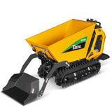 MechMaxx 1100lb 420cc E-start Gas Engine Stand-ON Hydraulic Track Dumper Hydraulic Tipping and Lifting with Self-Loading,  T80HL