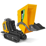 MechMaxx 1100lb 420cc E-start Gas Engine Stand-ON Hydraulic Track Dumper Hydraulic Tipping and Lifting with Self-Loading,  T80HL